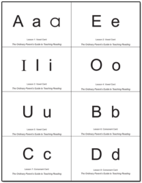 Flashcards for the Ordinary Parent's Guide to Teaching Reading