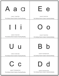 Flashcards for the Ordinary Parent's Guide to Teaching Reading
