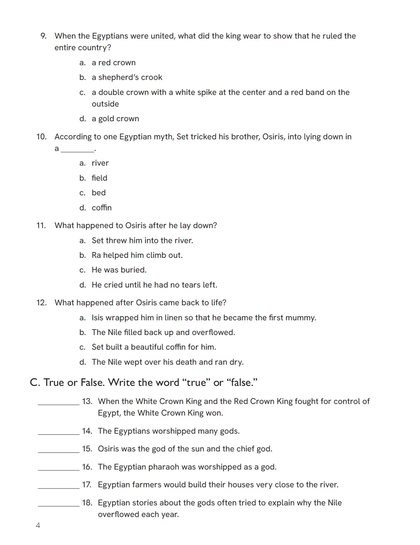Tests and Answer Key to The Story of the World, Volume 1: Ancient Times, 25th Anniversary Expanded Edition - Image 5